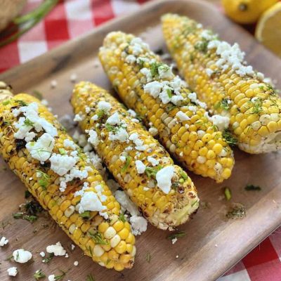 Greek-Style Corn On The Cob A La Evelyn