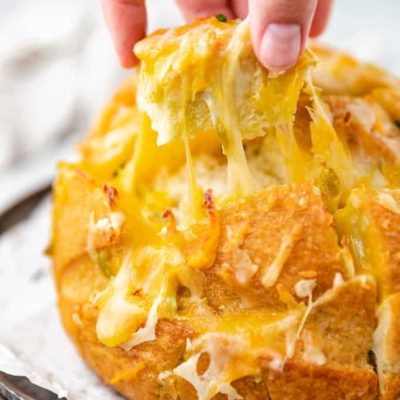 Green Chile Cheese Pull Apart Bread