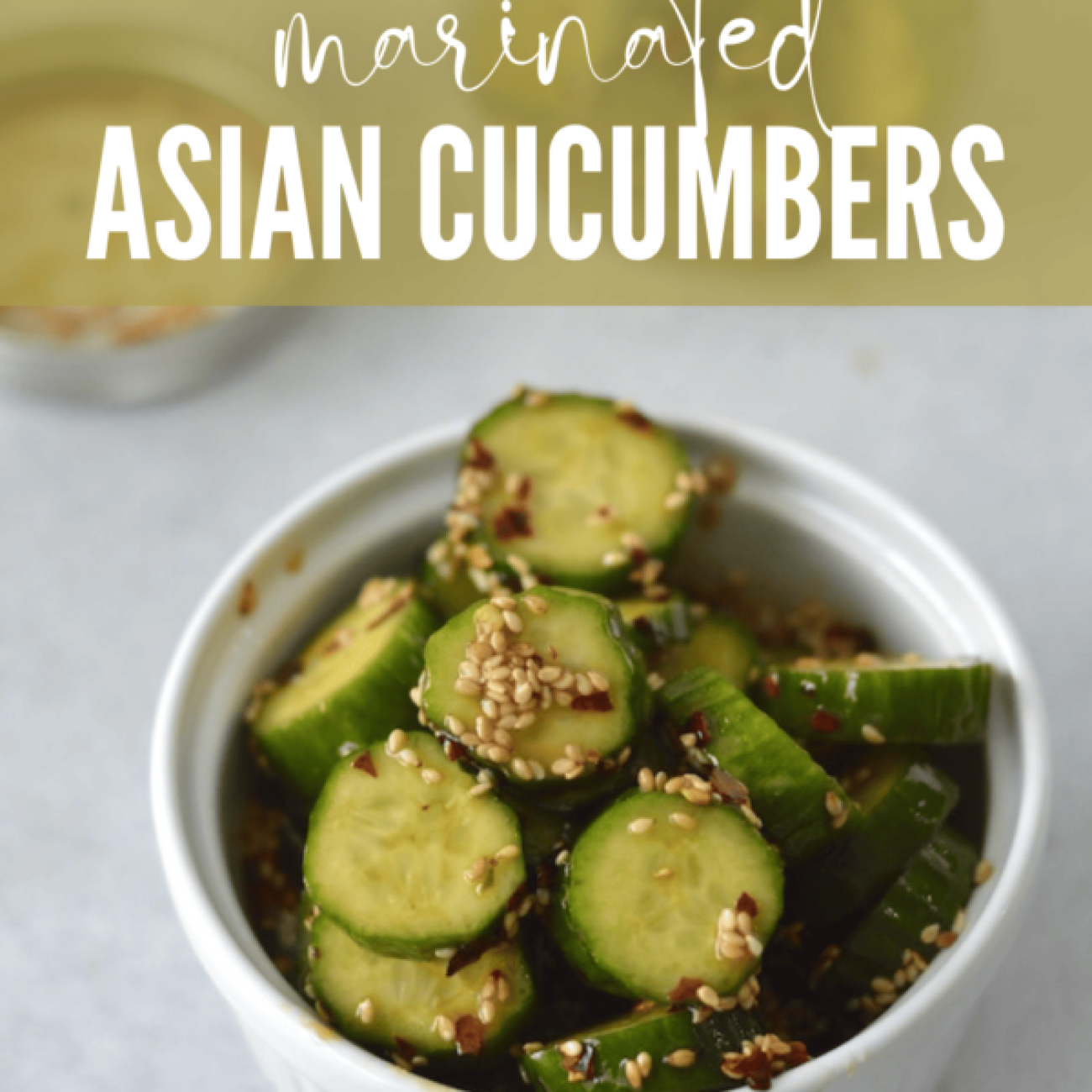 Green Tea Marinated Cucumbers