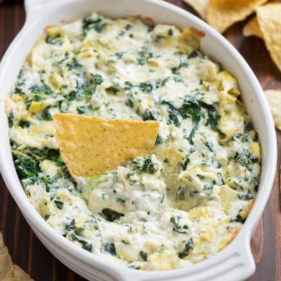 Grilled Artichoke And Spinach Dip With