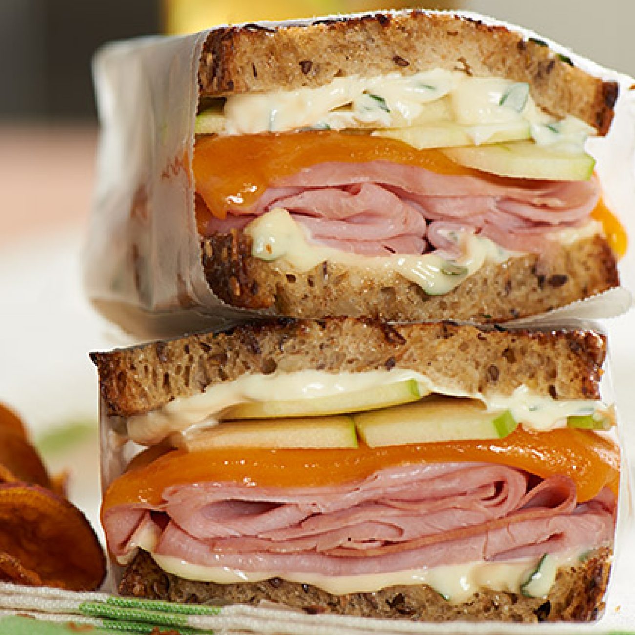 Grilled Ham And Swiss Sandwich With Grilled