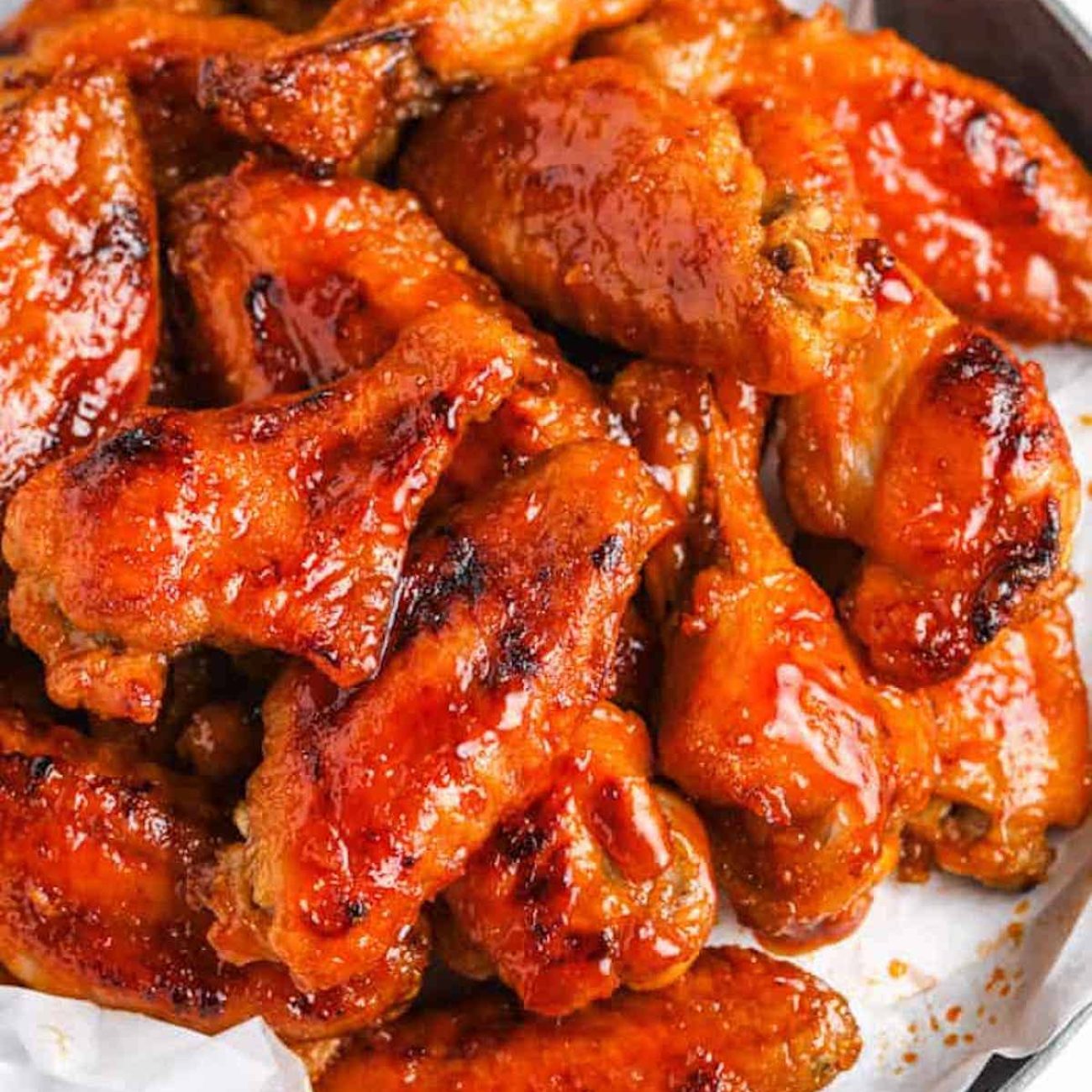 Grilled Hot, Sweet And Sticky Chicken Wings