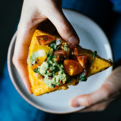 Grilled Polenta Rounds With Avocado Salsa