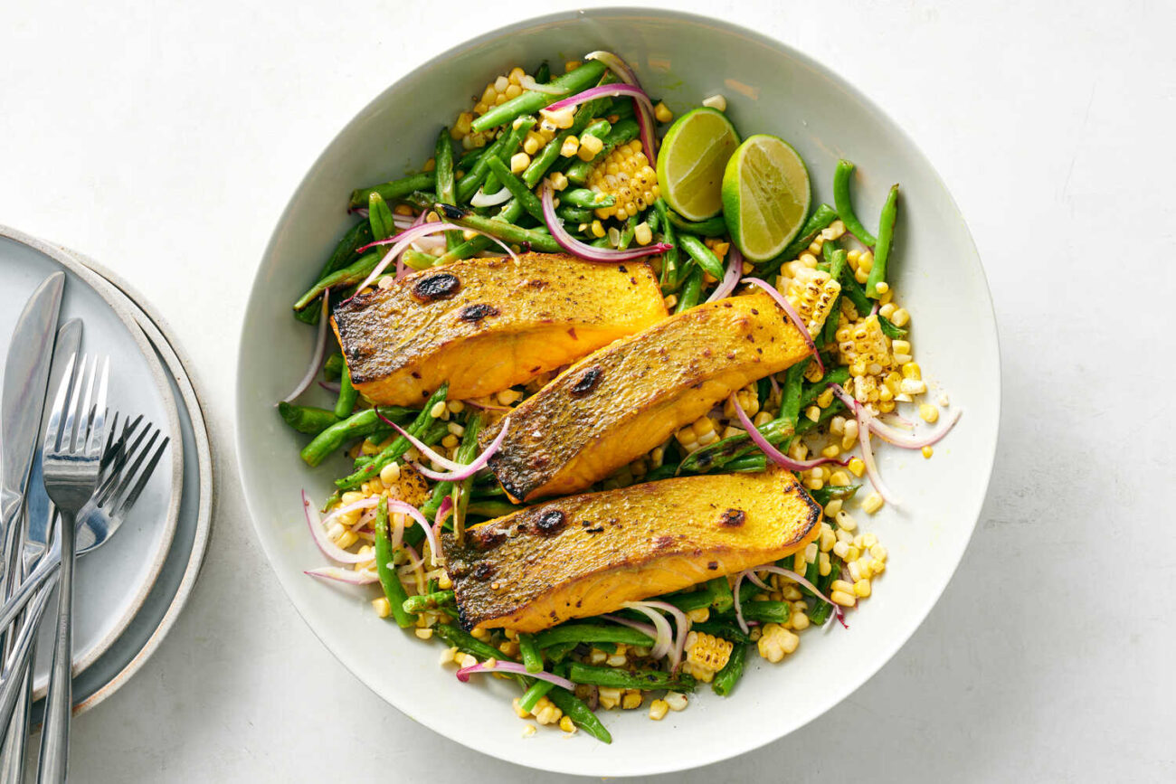 Grilled Salmon With Kiwi-Herb Marinade