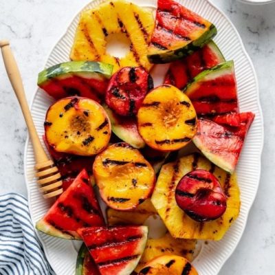 Grilled Summer Fruit With Sweet Yogurt Dip