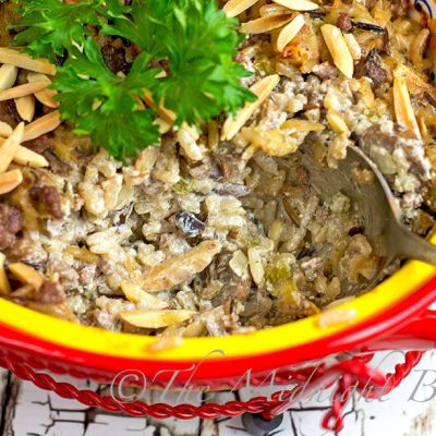 Ground Beef And Wild Rice Casserole