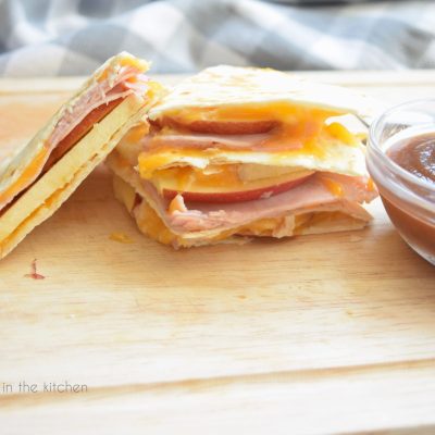 Ham And Swiss Quesadilla