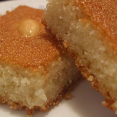 Harissa, Harisa, Haresa Arabic Semolina Cake