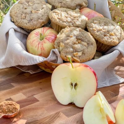 Healthy Caramel Apple Muffins