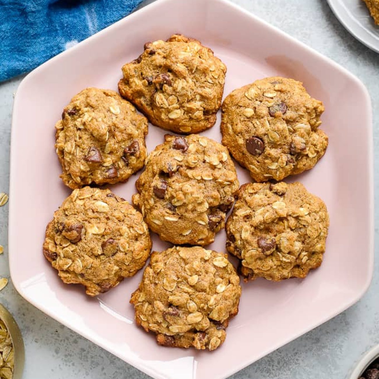 Healthy Whole Grain Peanut Butter Oatmeal Cookies Recipe