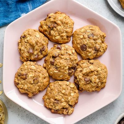 Healthy Whole Grain Peanut Butter Oatmeal Cookies Recipe