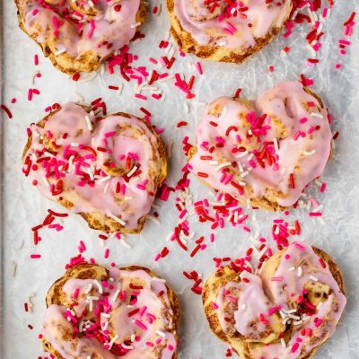 Heart Shaped Cinnamon Rolls