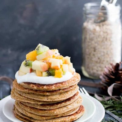 Hearty Oatmeal Pancakes With Maple Pecan