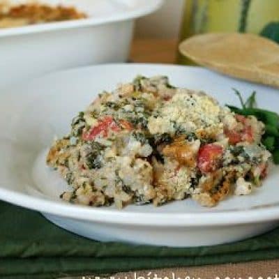 Hearty Spinach And Brown Rice Bake