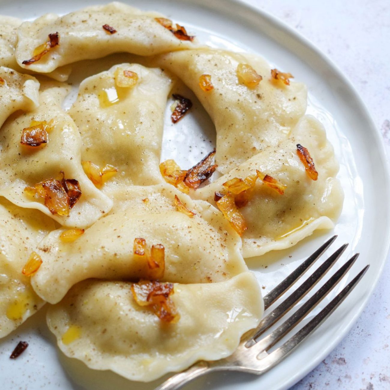 Homemade Potato And Cheese Pierogies