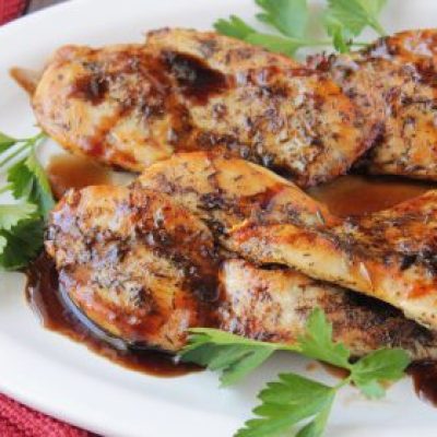 Honey-Balsamic Glazed Grilled Chicken W