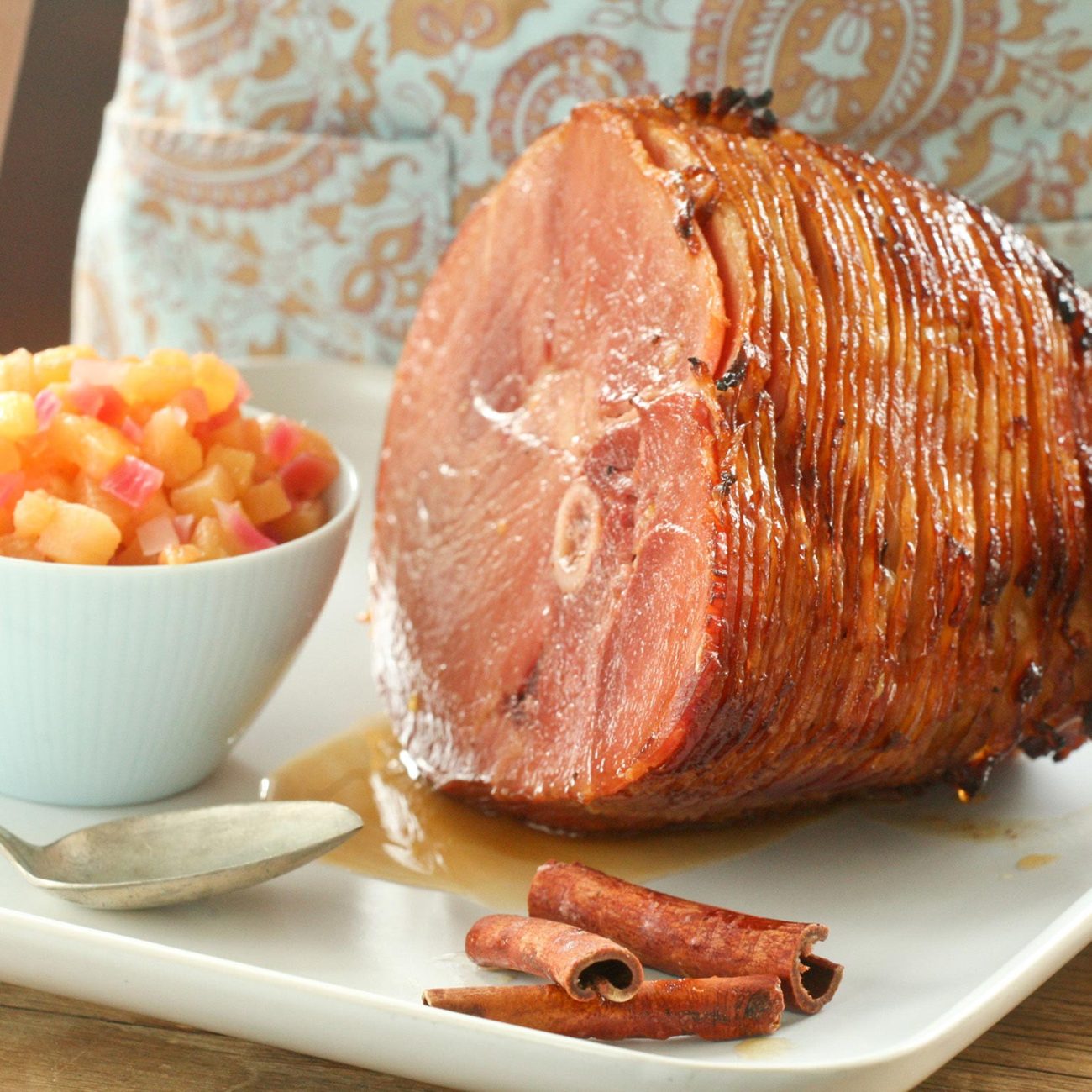 Honey-Glazed Ham With Fresh Pineapple