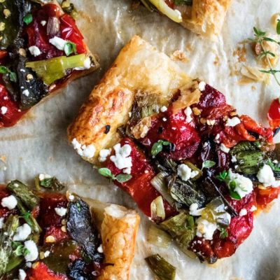 Honey-Glazed Red Pepper With Goat Cheese
