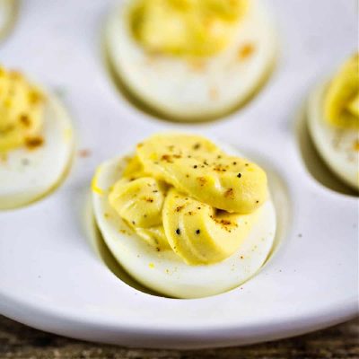 Horseradish Deviled Eggs