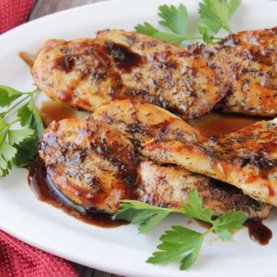 Juicy Glazed Grilled Chicken Breast For One