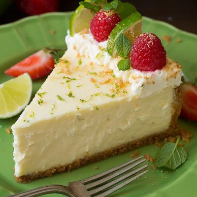 Key Lime Cheesecake With Strawberry