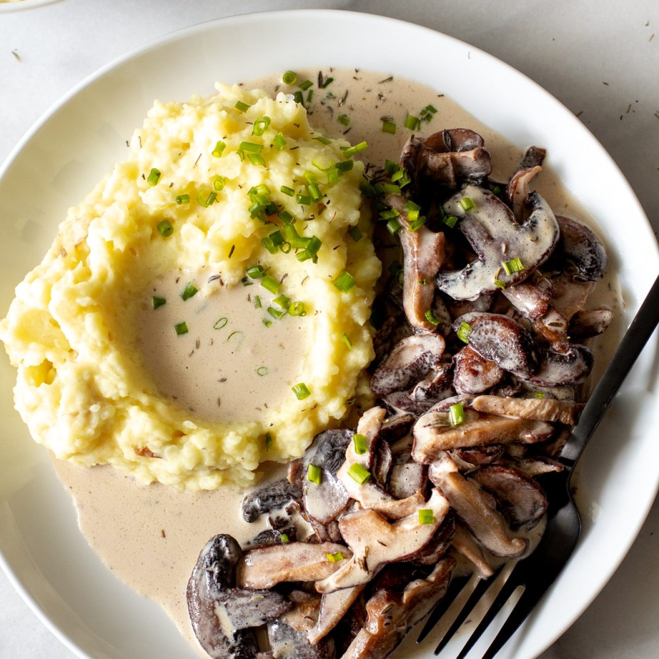 Layered Mashed Potato And Mushroom