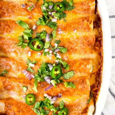 Leftover Chicken Enchiladas