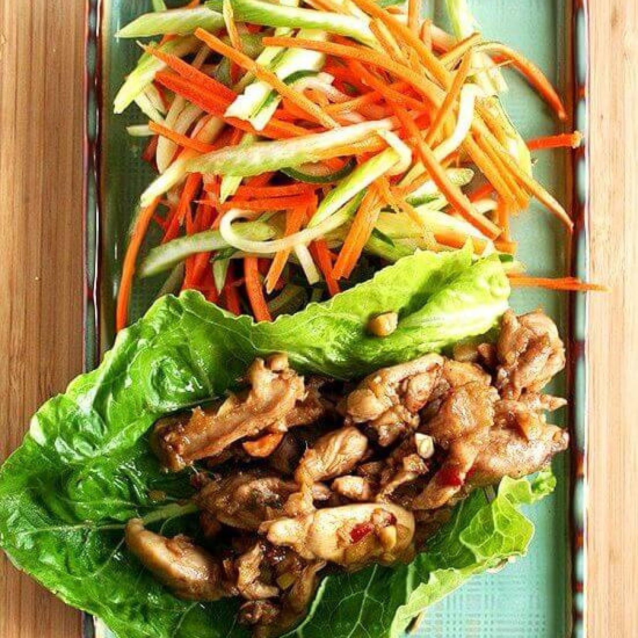 Light, & Healthy Meatless Meaty Lettuce Wraps