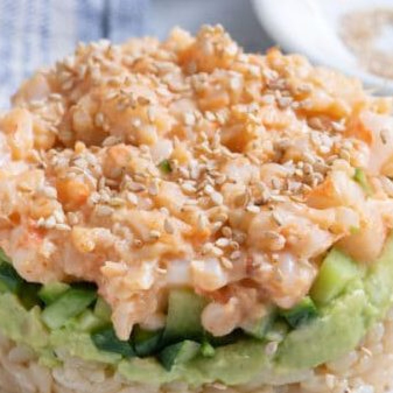 Low-Calorie Spicy Shrimp Sushi Stack – Only 6 WW Points