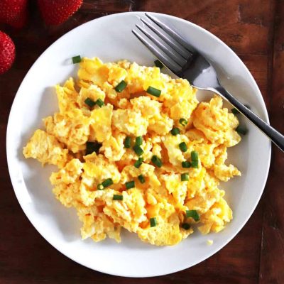 Lox And Cream Cheese Scrambled Eggs