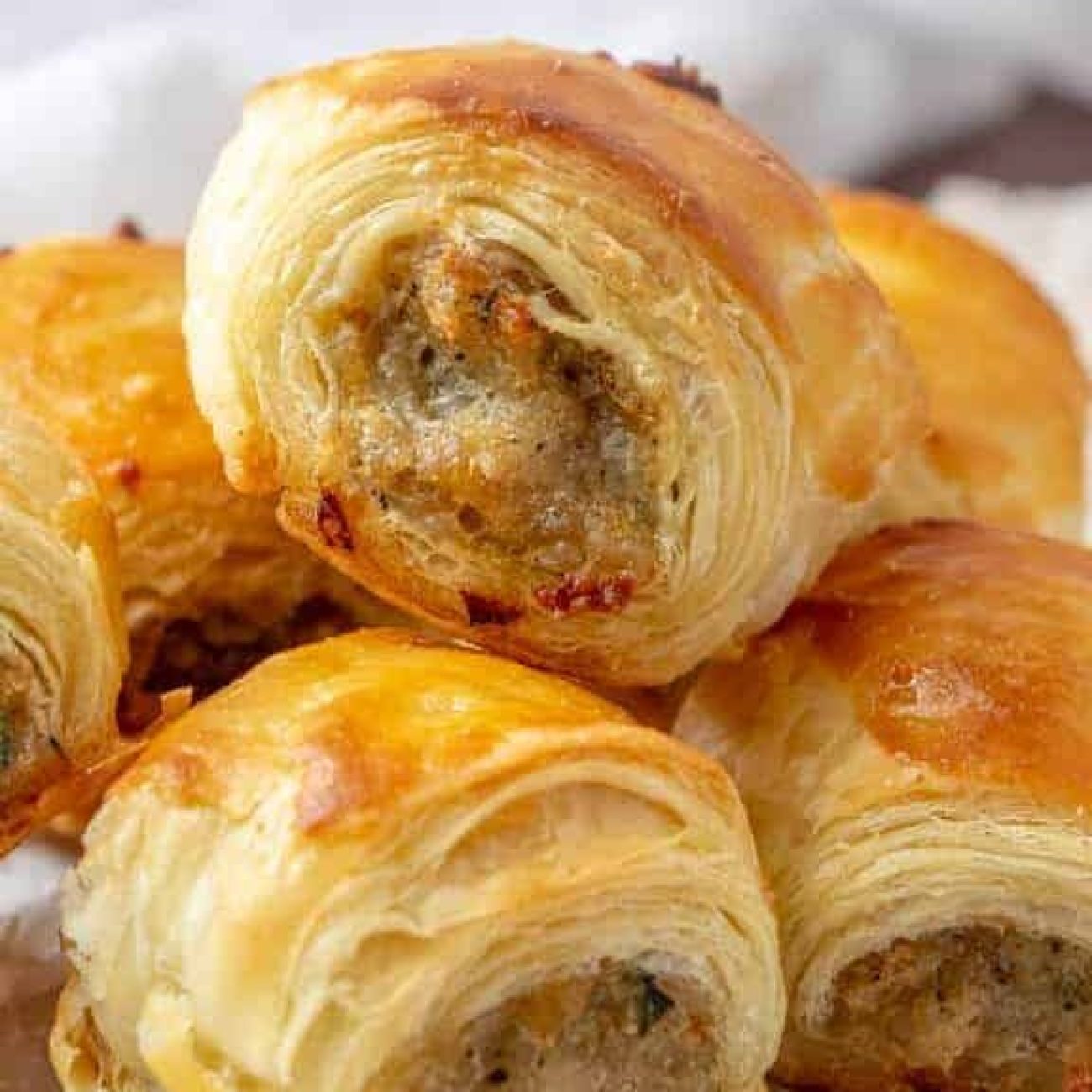 Make-Ahead Flaky Sausage Foldovers