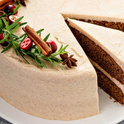 Maple- Gingerbread Layer Cake With
