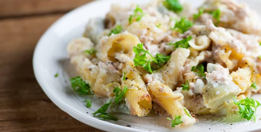 Mediterranean Tuna Noodle Casserole