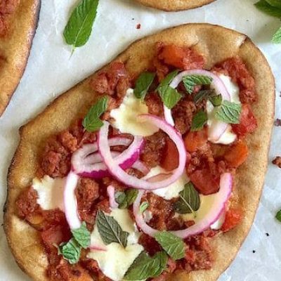 Middle Eastern- Style Lamb Pizzas