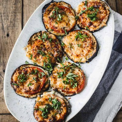 Moms Stuffed Eggs Tomato Stack