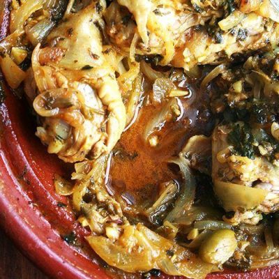 Moroccan Chicken Tagine with Preserved Lemons Recipe