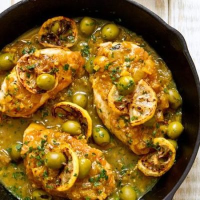 Moroccan Lemon Chicken With Olives