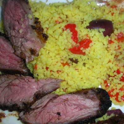 Moroccan- Rubbed Grilled Steak And Sweet