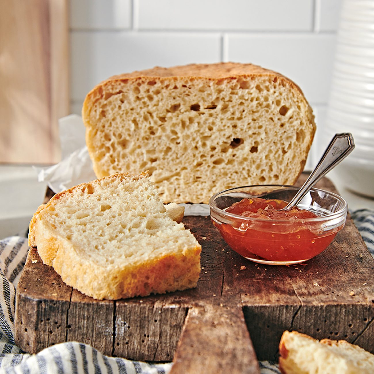 No Knead European Peasant Bread