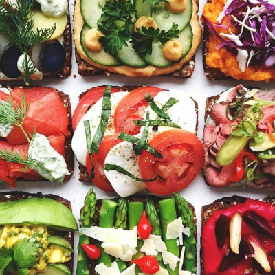Open-Face Vegetable Sandwiches