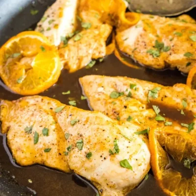 Orange-Glazed Chicken Breast with a Boozy Twist