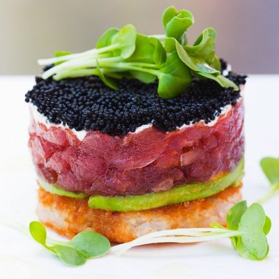 Parfait Of Salmon And Tuna Tartare, Caviar