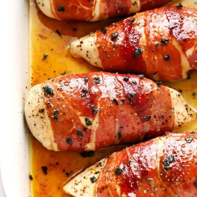 Parma Ham Wrapped Stuffed Chicken Breasts Recipe