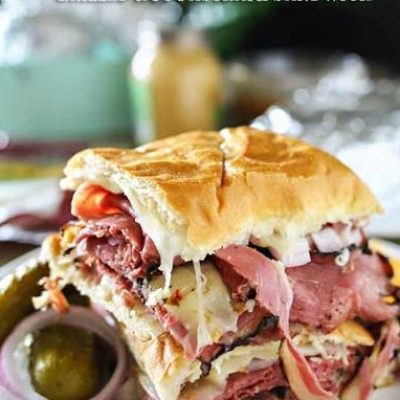 Pastrami And Pickle Pan-Fried Sandwich