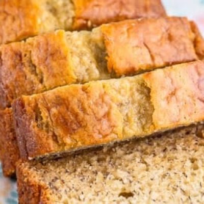 Peachy Banana Bread With A Sour Cream Twist