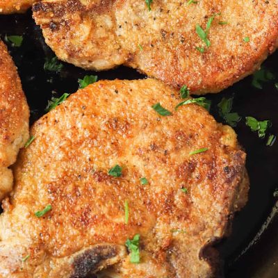 Pork Chops With Crust Of Onions