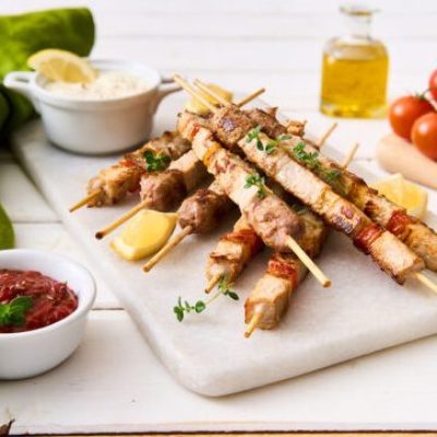 Pork Skewers With Lemon And Saffron -4 Ww
