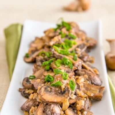 Portobello Mushrooms And Sour Cream And