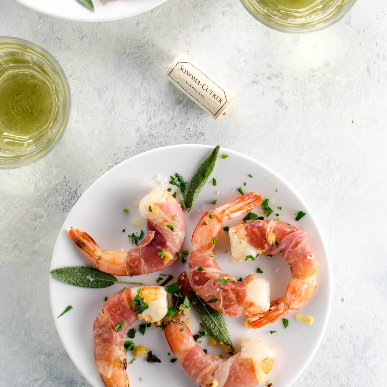 Prosciutto Wrapped Prawns With Garlic