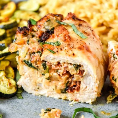 Provolone &Amp; Olive Stuffed Chicken Breasts